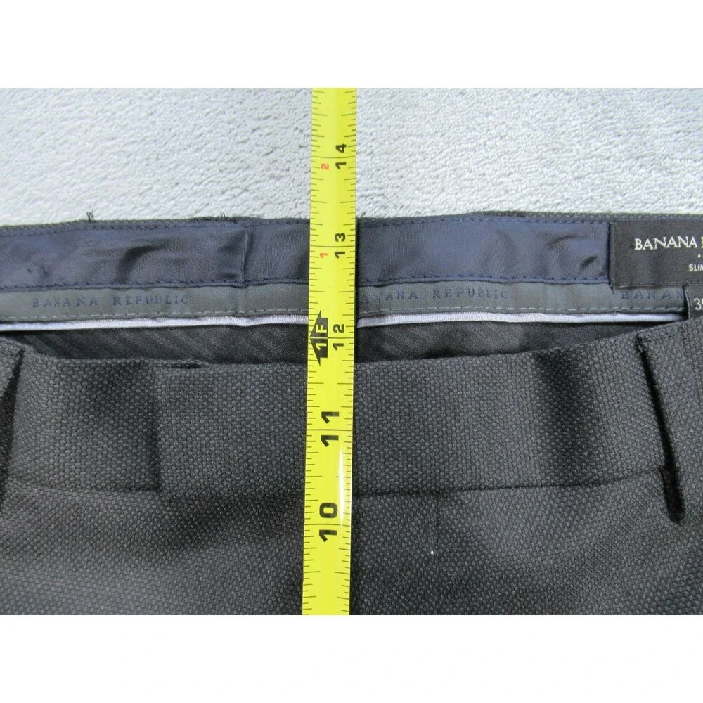 Banana Republic Dress Pants Men's 35x32 (Actual 34 x 31) Slim Fit Dark Gray